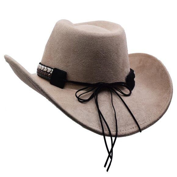 6713 Women Men Western Cowboy Cowgirl Hat With Buckle Belt Wide Brim